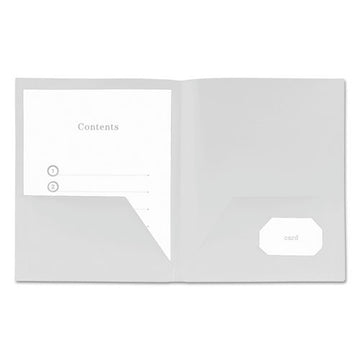 Universal® Two-pocket Plastic Folders, 100-sheet Capacity, 11 X 8.5, White, 10-pack freeshipping - TVN Wholesale
